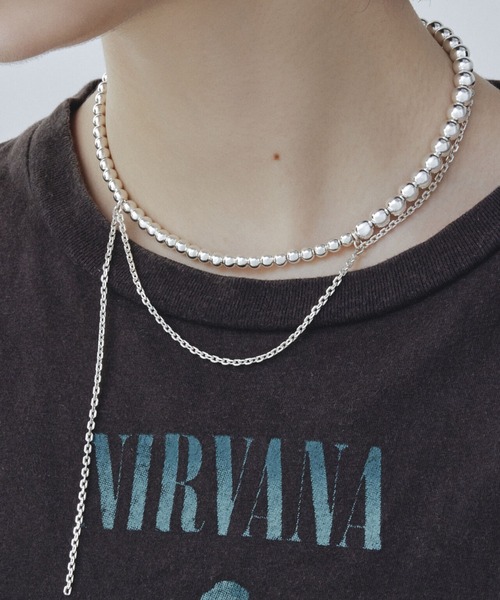 quip queint（クイップクエイント）の「【quip queint】bowling mix chain necklace QU029　※（ネックレス・レディース・シルバー・FREE）」の7枚目の写真