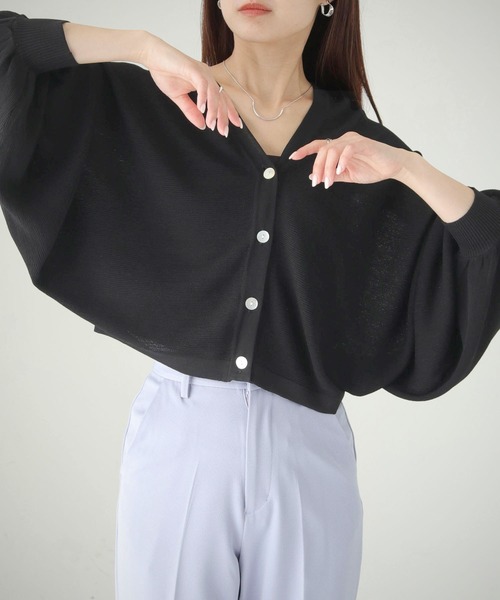 cheriella（シェリエラ）の「【cheriella】WEB限定バックレースアップドルマンカーディガン WEB LIMITED BACK LACE-UP DOLMAN CARDIGAN（カーディガン/ボレロ・レディース・ブルー/アイボリー/ブラック/ワインレッド・M）」の10枚目の写真