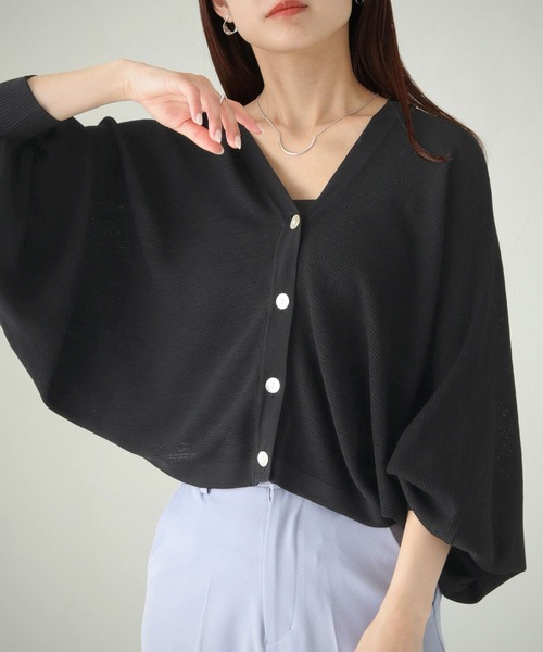 cheriella（シェリエラ）の「【cheriella】WEB限定バックレースアップドルマンカーディガン WEB LIMITED BACK LACE-UP DOLMAN CARDIGAN（カーディガン/ボレロ・レディース・ブルー/アイボリー/ブラック/ワインレッド・M）」の14枚目の写真