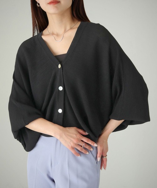 cheriella（シェリエラ）の「【cheriella】WEB限定バックレースアップドルマンカーディガン WEB LIMITED BACK LACE-UP DOLMAN CARDIGAN（カーディガン/ボレロ・レディース・ブルー/アイボリー/ブラック/ワインレッド・M）」の13枚目の写真