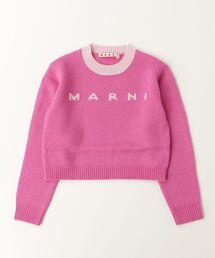 MARNI（マルニ）の「MARNI(マルニ)Kids & Junior カシミアブレンドブランドロゴ長袖ニット（ニット/セーター）」