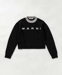 お*う様 MARNI マルニのニットトップス　ロゴ　異素材 お*う様 MARNI マルニのニットトップス ロゴ 異素材 MARNI ニット