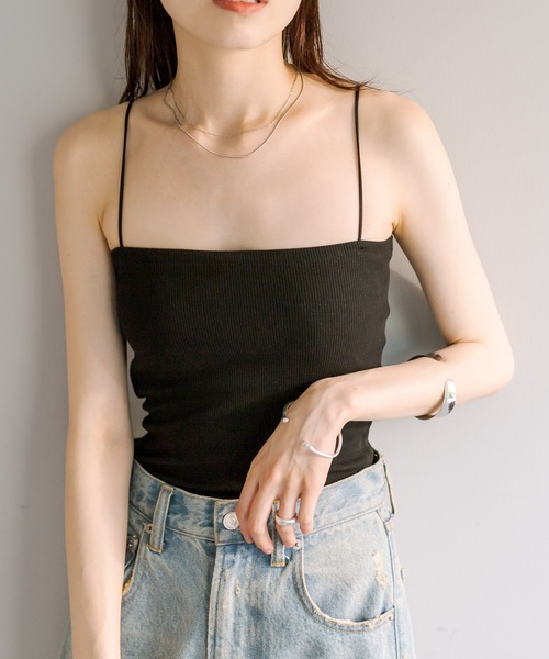 mystic（ミスティック）の「パット付キャミソール（キャミソール・レディース・ベージュ/オフホワイト/ブラック/ベージュ系その他・FREE）」の3枚目の写真