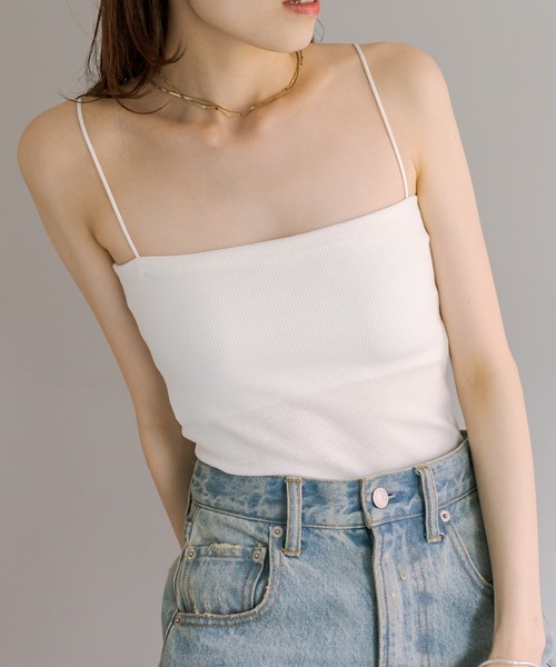 mystic（ミスティック）の「パット付キャミソール（キャミソール・レディース・ベージュ/オフホワイト/ブラック/ベージュ系その他・FREE）」の5枚目の写真