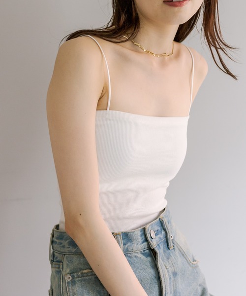 mystic（ミスティック）の「パット付キャミソール（キャミソール・レディース・ベージュ/オフホワイト/ブラック/ベージュ系その他・FREE）」の6枚目の写真