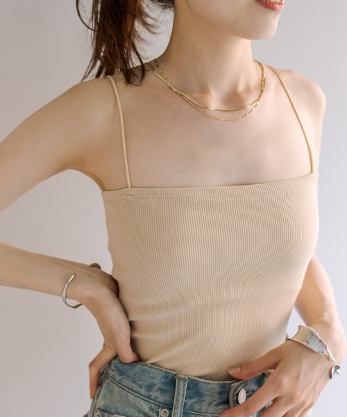 mystic（ミスティック）の「パット付キャミソール（キャミソール・レディース・ベージュ/オフホワイト/ブラック/ベージュ系その他・FREE）」の16枚目の写真
