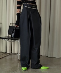 PRANK PROJECT | 【23AUTUMN先行予約商品】ムーンスリットアシメタックパンツ / Moon Slit Asymmetry Tack Pants(その他パンツ)