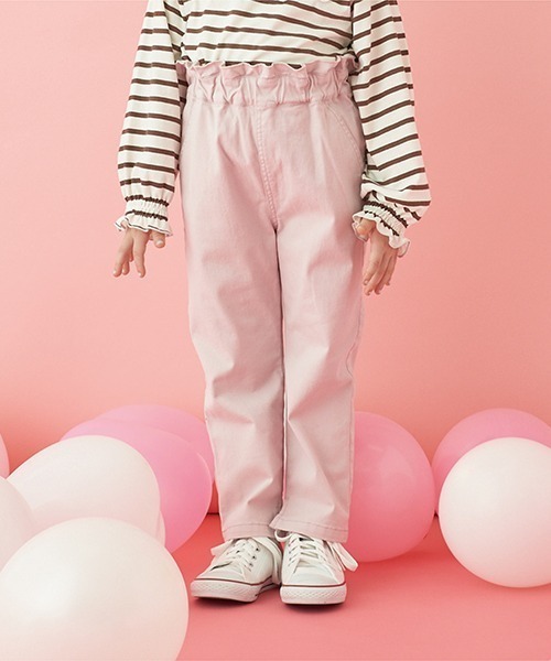 Lycee mine(リセマイン)の「すぽっと履けてきれいシルエットパンツ(その他パンツ・キッズ・ブラック/ピンク/モスグリーン/アイボリー/ベージュ系その他/ブルーグリーン/グレイッシュベージュ・100cm/110cm/120cm/130cm/140cm/150cm)」の7枚目の写真