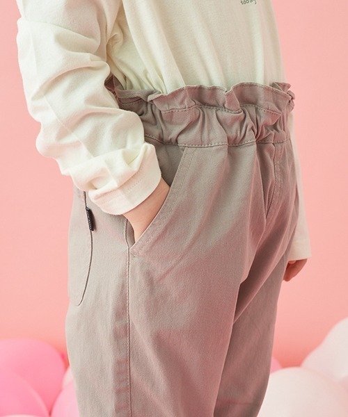 Lycee mine(リセマイン)の「すぽっと履けてきれいシルエットパンツ(その他パンツ・キッズ・ブラック/ピンク/モスグリーン/アイボリー/ベージュ系その他/ブルーグリーン/グレイッシュベージュ・100cm/110cm/120cm/130cm/140cm/150cm)」の8枚目の写真