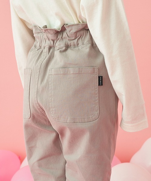 Lycee mine(リセマイン)の「すぽっと履けてきれいシルエットパンツ(その他パンツ・キッズ・ブラック/ピンク/モスグリーン/アイボリー/ベージュ系その他/ブルーグリーン/グレイッシュベージュ・100cm/110cm/120cm/130cm/140cm/150cm)」の9枚目の写真