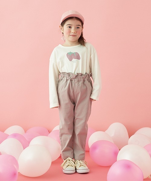 Lycee mine(リセマイン)の「すぽっと履けてきれいシルエットパンツ(その他パンツ・キッズ・ブラック/ピンク/モスグリーン/アイボリー/ベージュ系その他/ブルーグリーン/グレイッシュベージュ・100cm/110cm/120cm/130cm/140cm/150cm)」の13枚目の写真