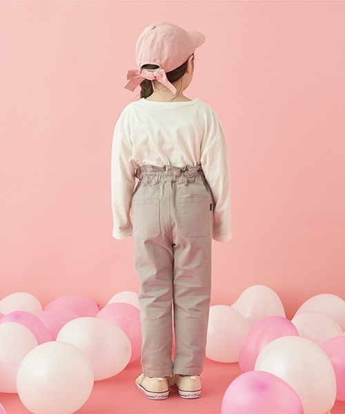 Lycee mine(リセマイン)の「すぽっと履けてきれいシルエットパンツ(その他パンツ・キッズ・ブラック/ピンク/モスグリーン/アイボリー/ベージュ系その他/ブルーグリーン/グレイッシュベージュ・100cm/110cm/120cm/130cm/140cm/150cm)」の14枚目の写真
