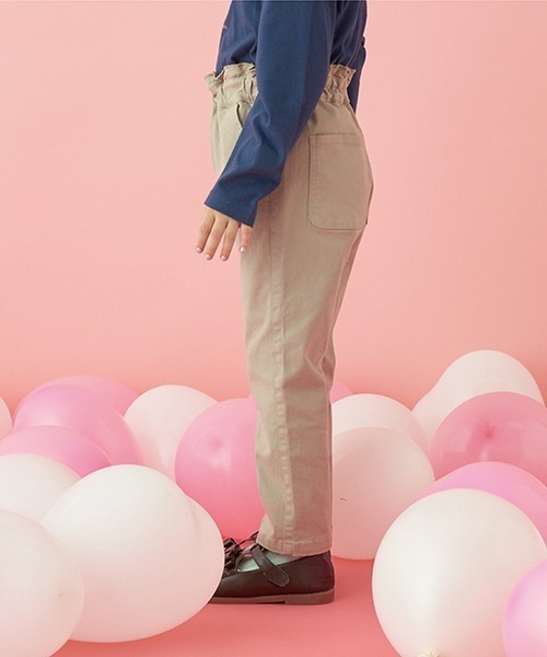 Lycee mine(リセマイン)の「すぽっと履けてきれいシルエットパンツ(その他パンツ・キッズ・ブラック/ピンク/モスグリーン/アイボリー/ベージュ系その他/ブルーグリーン/グレイッシュベージュ・100cm/110cm/120cm/130cm/140cm/150cm)」の17枚目の写真