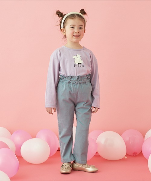 Lycee mine(リセマイン)の「すぽっと履けてきれいシルエットパンツ(その他パンツ・キッズ・ブラック/ピンク/モスグリーン/アイボリー/ベージュ系その他/ブルーグリーン/グレイッシュベージュ・100cm/110cm/120cm/130cm/140cm/150cm)」の18枚目の写真