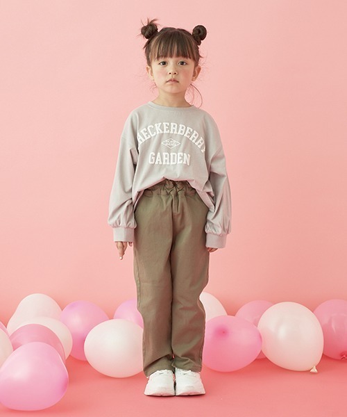 Lycee mine(リセマイン)の「すぽっと履けてきれいシルエットパンツ(その他パンツ・キッズ・ブラック/ピンク/モスグリーン/アイボリー/ベージュ系その他/ブルーグリーン/グレイッシュベージュ・100cm/110cm/120cm/130cm/140cm/150cm)」の20枚目の写真