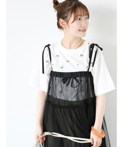 ehka sopo（エヘカソポ）の「2WAYチュールキャミソールワンピース