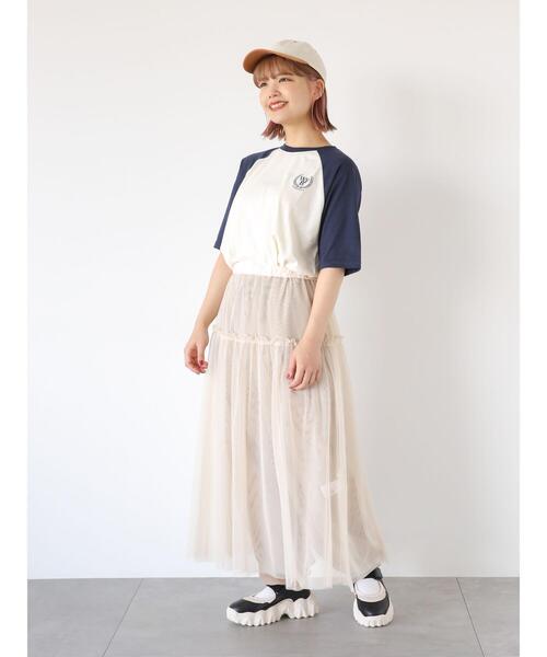 ehka sopo（エヘカソポ）の「2WAYチュールキャミソールワンピース（ワンピース・レディース・ブラック/ピンク/キナリ・F）」の13枚目の写真