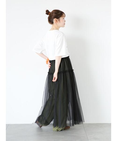 ehka sopo（エヘカソポ）の「2WAYチュールキャミソールワンピース（ワンピース・レディース・ブラック/ピンク/キナリ・F）」の15枚目の写真