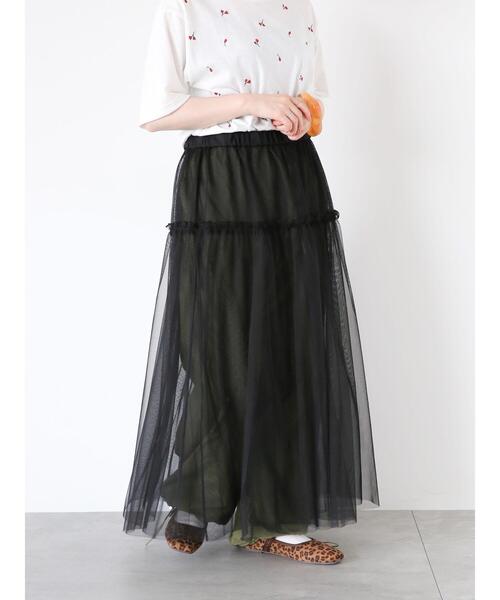 ehka sopo（エヘカソポ）の「2WAYチュールキャミソールワンピース（ワンピース・レディース・ブラック/ピンク/キナリ・F）」の16枚目の写真