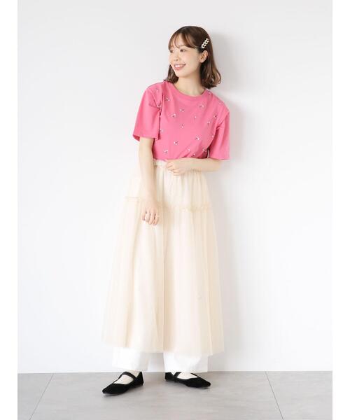 ehka sopo（エヘカソポ）の「2WAYチュールキャミソールワンピース（ワンピース・レディース・ブラック/ピンク/キナリ・F）」の17枚目の写真