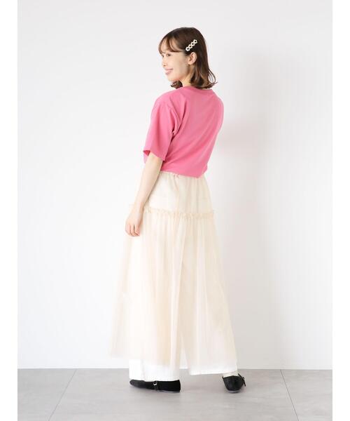 ehka sopo（エヘカソポ）の「2WAYチュールキャミソールワンピース（ワンピース・レディース・ブラック/ピンク/キナリ・F）」の19枚目の写真