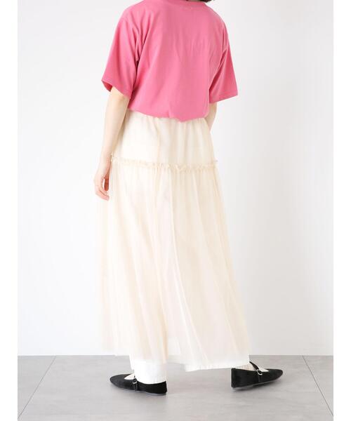 ehka sopo（エヘカソポ）の「2WAYチュールキャミソールワンピース（ワンピース・レディース・ブラック/ピンク/キナリ・F）」の21枚目の写真