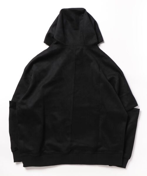 ADANS(アダンス)の「ADANS/アダンス/SUEDE HOODIE(パーカー・メンズ・ブラック・F)」の2枚目の写真