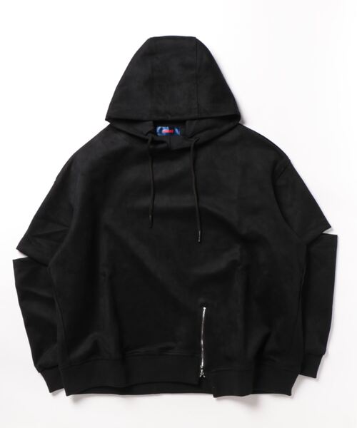 ADANS(アダンス)の「ADANS/アダンス/SUEDE HOODIE(パーカー・メンズ・ブラック・F)」の4枚目の写真