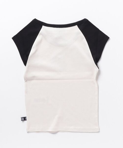 Basic Pleasure Mode（ベーシックプレジャーモード）の「Basic Pleasure Mode ベーシックプレジャーモード FINISH HIM TANK ラグランTシャツ ロゴTシャツ クロップド丈トップス（Tシャツ/カットソー・レディース・ホワイト・XS/S）」の8枚目の写真