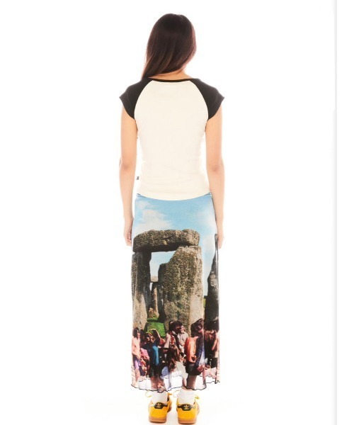 Basic Pleasure Mode（ベーシックプレジャーモード）の「Basic Pleasure Mode ベーシックプレジャーモード FINISH HIM TANK ラグランTシャツ ロゴTシャツ クロップド丈トップス（Tシャツ/カットソー・レディース・ホワイト・XS/S）」の9枚目の写真