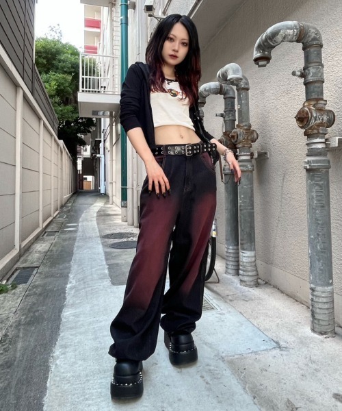 Basic Pleasure Mode（ベーシックプレジャーモード）の「Basic Pleasure Mode ベーシックプレジャーモード FINISH HIM TANK ラグランTシャツ ロゴTシャツ クロップド丈トップス（Tシャツ/カットソー・レディース・ホワイト・XS/S）」の12枚目の写真