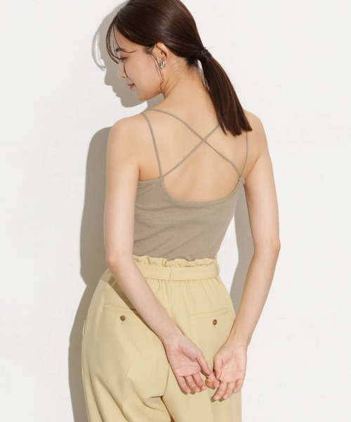 NANO universe（ナノユニバース）の「カップ付きバッククロスキャミソール（キャミソール・レディース・グレー系その他4/ブラック/オフホワイト・S/M）」の11枚目の写真