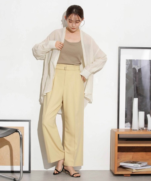 NANO universe（ナノユニバース）の「カップ付きバッククロスキャミソール（キャミソール・レディース・グレー系その他4/ブラック/オフホワイト・S/M）」の13枚目の写真