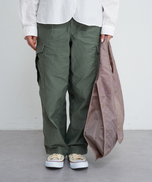 Daily russet（デイリー ラシット）の「【新型】ポケッタブルエコバッグ(L)（エコバッグ/サブバッグ・レディース・ブラック/グレイッシュベージュ/グレー/グリーン/ベージュ・FREE）」の8枚目の写真