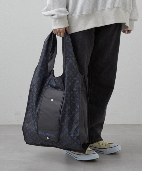 Daily russet（デイリー ラシット）の「【新型】ポケッタブルエコバッグ(L)（エコバッグ/サブバッグ・レディース・ブラック/グレイッシュベージュ/グレー/グリーン/ベージュ・FREE）」の12枚目の写真