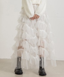 DAY CLOSET | レディース ティアードフリルチュールスカート(スカート)