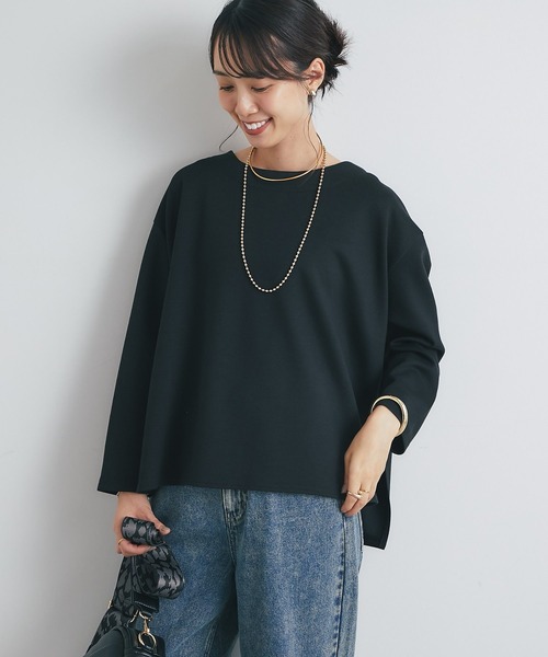 un dix cors(アンディコール)の「《リバイバルアイテム》ダンボールポンチョカットソー(Tシャツ/カットソー・レディース・ベージュ/ブラック/アイボリー/ピンク/ブルー/グレー/チャコールグレー・FREE)」の20枚目の写真