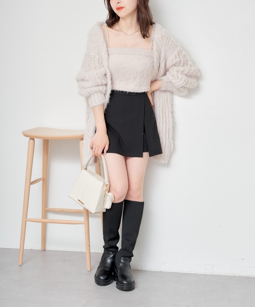 Chico（チコ）の「【新色追加】ベアシャギーニットキャミ（キャミソール・レディース・アイボリー/ブラック/グレー/ブルー・FREE）」の10枚目の写真