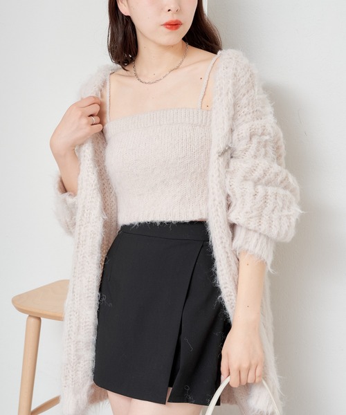 Chico（チコ）の「【新色追加】ベアシャギーニットキャミ（キャミソール・レディース・アイボリー/ブラック/グレー/ブルー・FREE）」の14枚目の写真