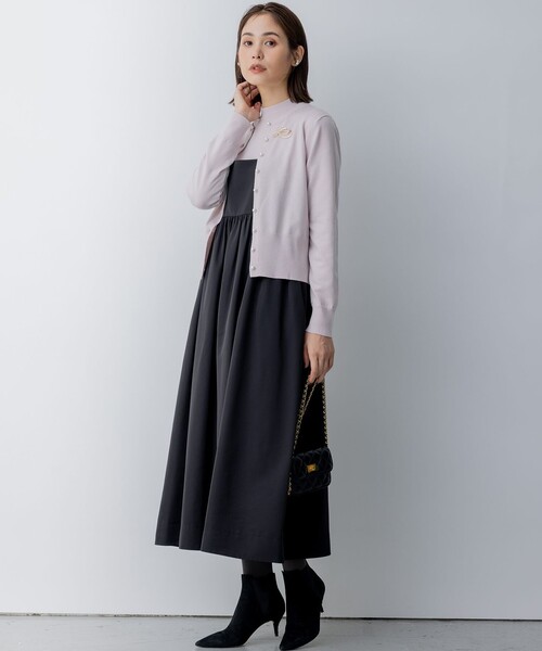 組曲(クミキョク)の「【WEB限定・2SET】ベーシックツイン ニット(アンサンブル・レディース・ダークグリーン系/ピンク系/ブラウン系/ネイビー系・3/2)」の19枚目の写真