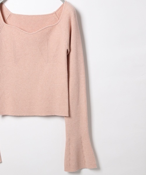 Heather（ヘザー）の「ハートネックニット　983840（ニット/セーター・レディース・アイボリー/ピンク/ブラック・FREE）」の6枚目の写真