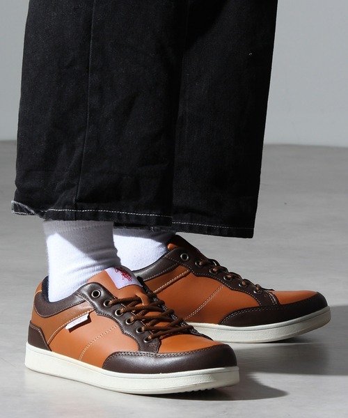 U.S. POLO ASSN.(ユーエスポロアッスン)の「【U.S. POLO ASSN./ユーエスポロアッスン】シンセティックレザー ローカット スニーカー 防水(スニーカー・メンズ・ブラウン/ブラック×ホワイト・25.0cm/25.5cm/26.0cm/26.5cm/27.0cm)」の16枚目の写真