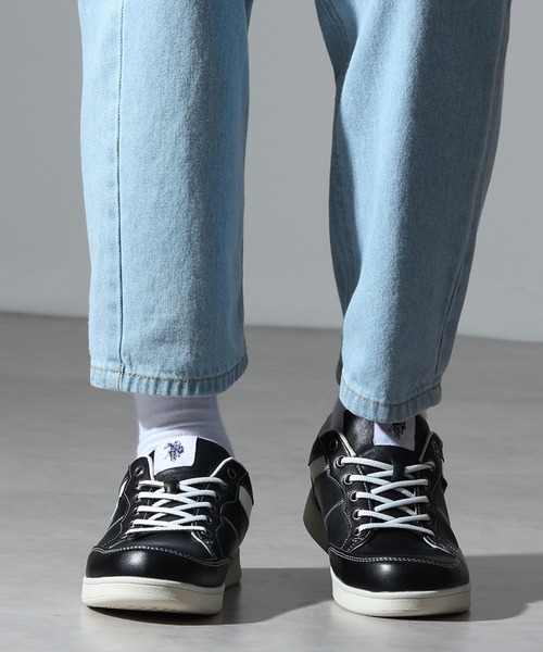 U.S. POLO ASSN.(ユーエスポロアッスン)の「【U.S. POLO ASSN./ユーエスポロアッスン】シンセティックレザー ローカット スニーカー 防水(スニーカー・メンズ・ブラウン/ブラック×ホワイト・25.0cm/25.5cm/26.0cm/26.5cm/27.0cm)」の19枚目の写真
