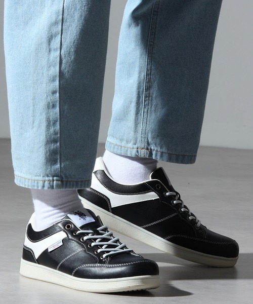 U.S. POLO ASSN.(ユーエスポロアッスン)の「【U.S. POLO ASSN./ユーエスポロアッスン】シンセティックレザー ローカット スニーカー 防水(スニーカー・メンズ・ブラウン/ブラック×ホワイト・25.0cm/25.5cm/26.0cm/26.5cm/27.0cm)」の20枚目の写真