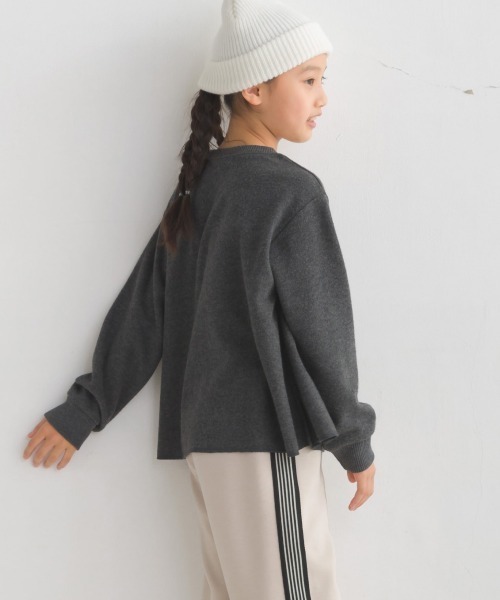 OMNES（オムネス）の「キッズニットリブAライン長袖プルオーバー（Tシャツ/カットソー・キッズ・ピンク系その他/ベージュ/チャコール・110/120/130/100/140）」の8枚目の写真