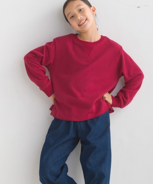 OMNES（オムネス）の「キッズニットリブAライン長袖プルオーバー（Tシャツ/カットソー・キッズ・ピンク系その他/ベージュ/チャコール・110/120/130/100/140）」の14枚目の写真