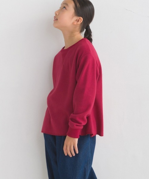 OMNES（オムネス）の「キッズニットリブAライン長袖プルオーバー（Tシャツ/カットソー・キッズ・ピンク系その他/ベージュ/チャコール・110/120/130/100/140）」の13枚目の写真