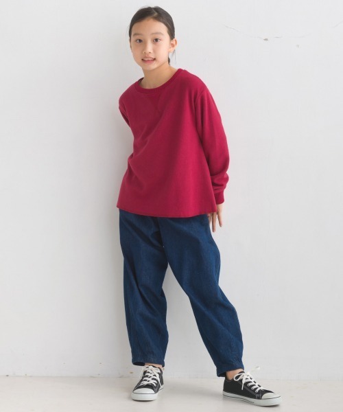 OMNES（オムネス）の「キッズニットリブAライン長袖プルオーバー（Tシャツ/カットソー・キッズ・ピンク系その他/ベージュ/チャコール・110/120/130/100/140）」の12枚目の写真