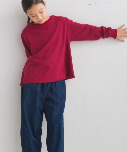 OMNES（オムネス）の「キッズニットリブAライン長袖プルオーバー（Tシャツ/カットソー・キッズ・ピンク系その他/ベージュ/チャコール・110/120/130/100/140）」の11枚目の写真