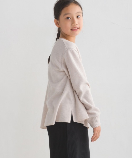 OMNES（オムネス）の「キッズニットリブAライン長袖プルオーバー（Tシャツ/カットソー・キッズ・ピンク系その他/ベージュ/チャコール・110/120/130/100/140）」の18枚目の写真
